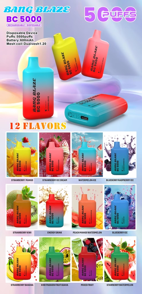 Bang Blaze BC 5000 Puffs Flavor Collection
