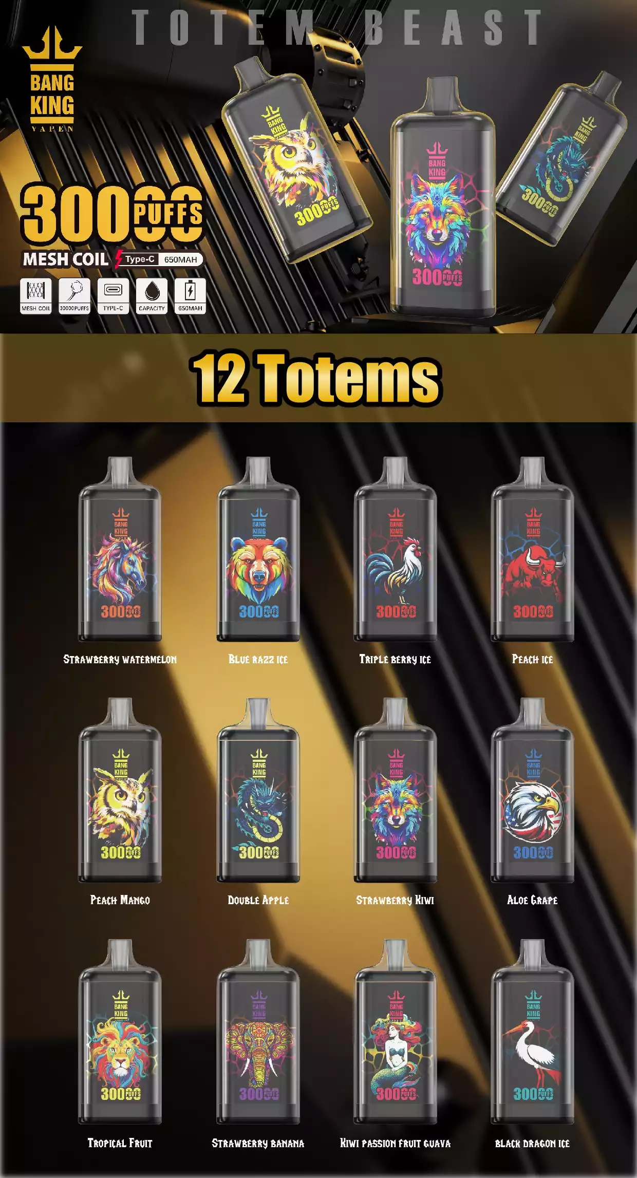 Bang King Crystal 30000 Flavor Collection