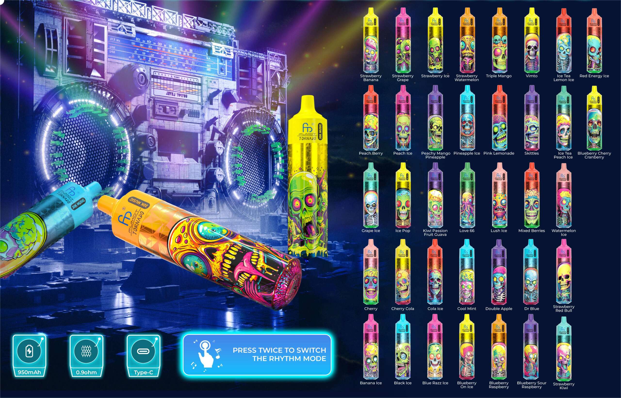 Fumot Randm Tornado 30000 Puffs Flavor Collection