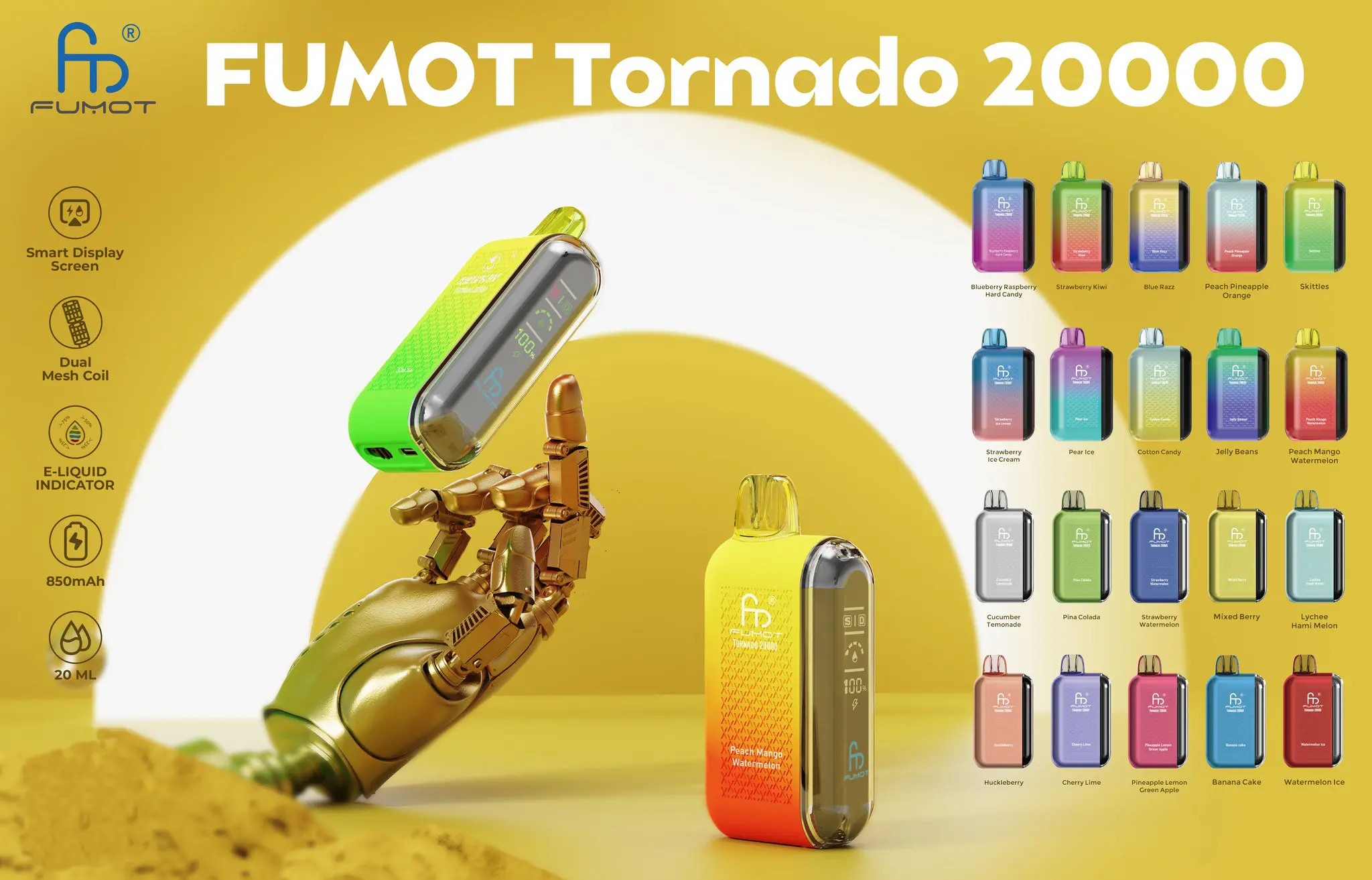 Fumot Tornado 20000 Puffs Flavor Collection