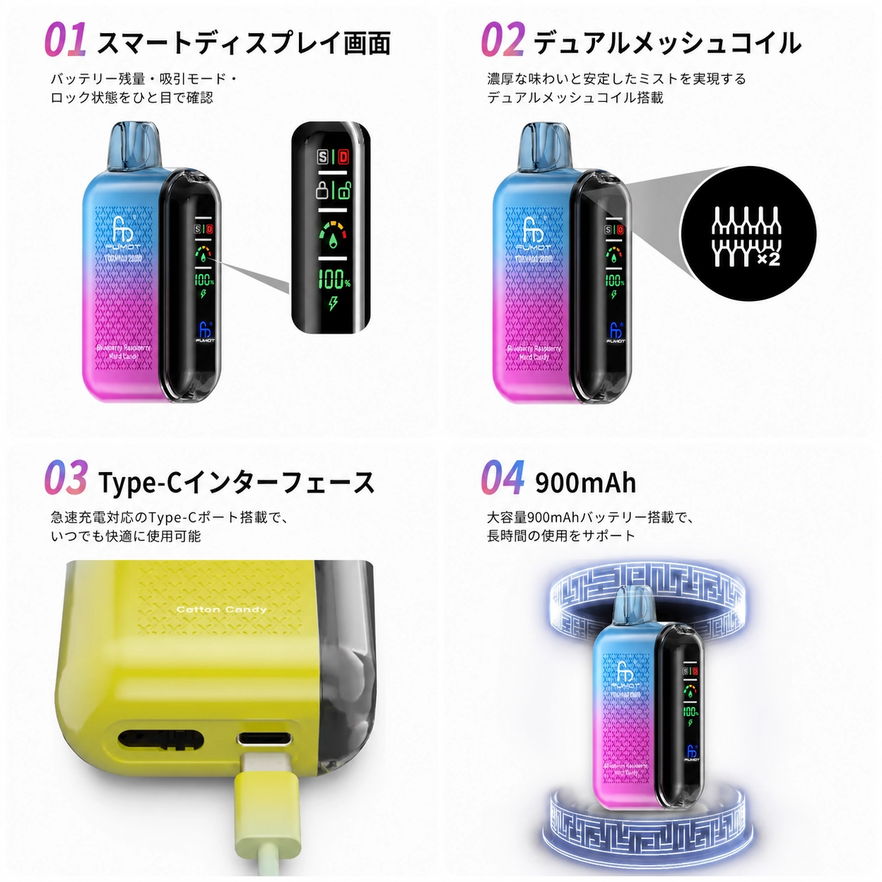 Fumot Tornado 20000 製品の特徴