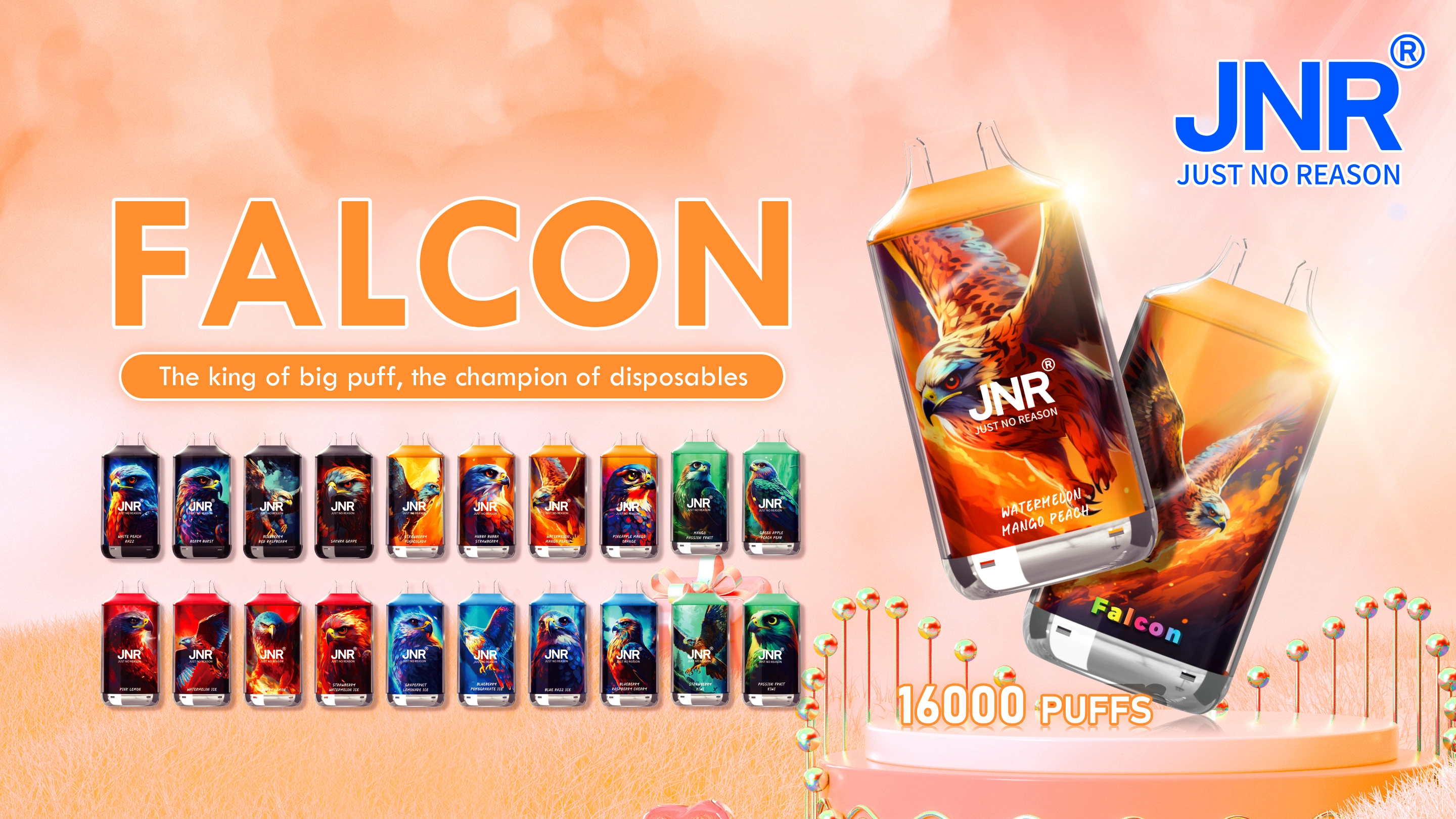 JNR Falcon 16000 Puffs Flavor Collection