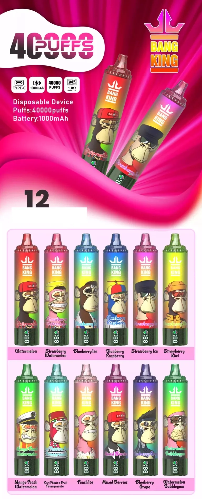 bang king 40000 Puffs Flavor Collection