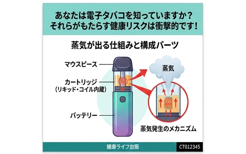 蒸気が出る仕組みと構成パーツ