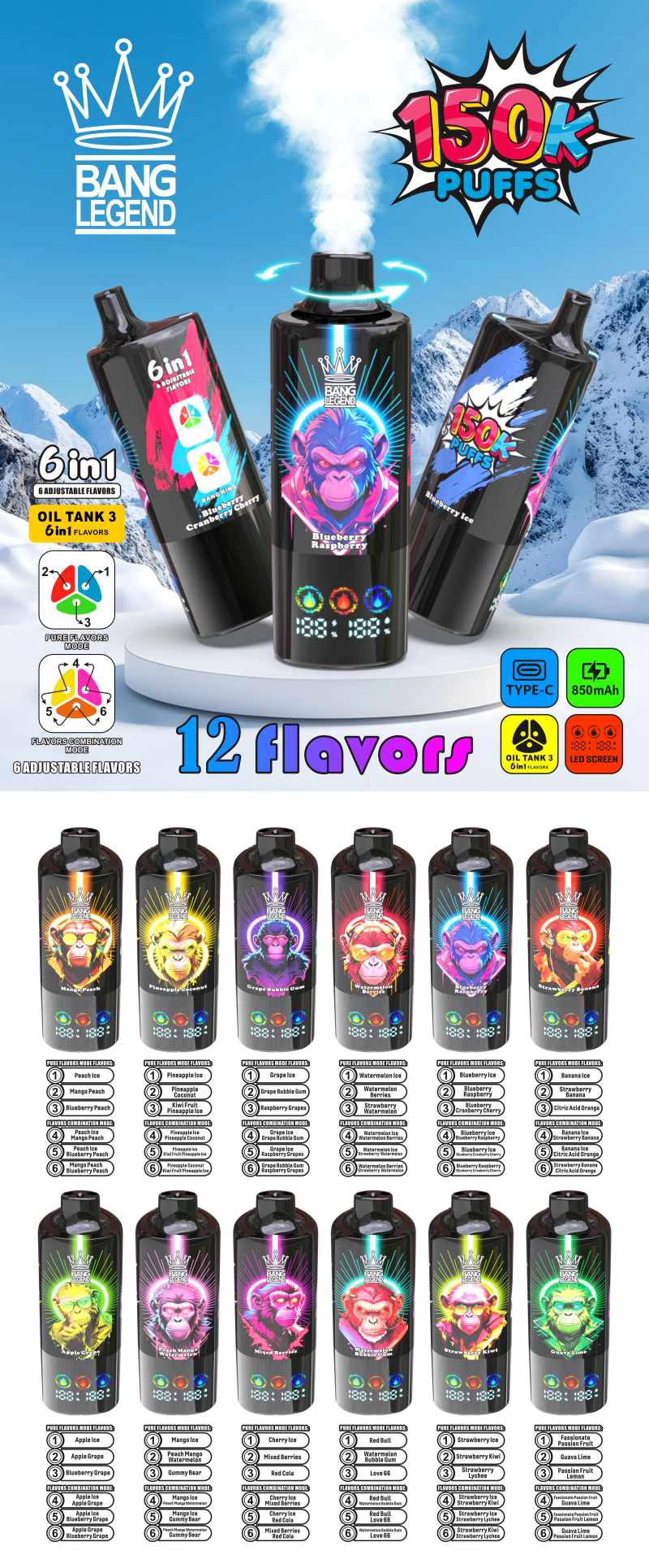 Bang Legend 150,000 Puffs