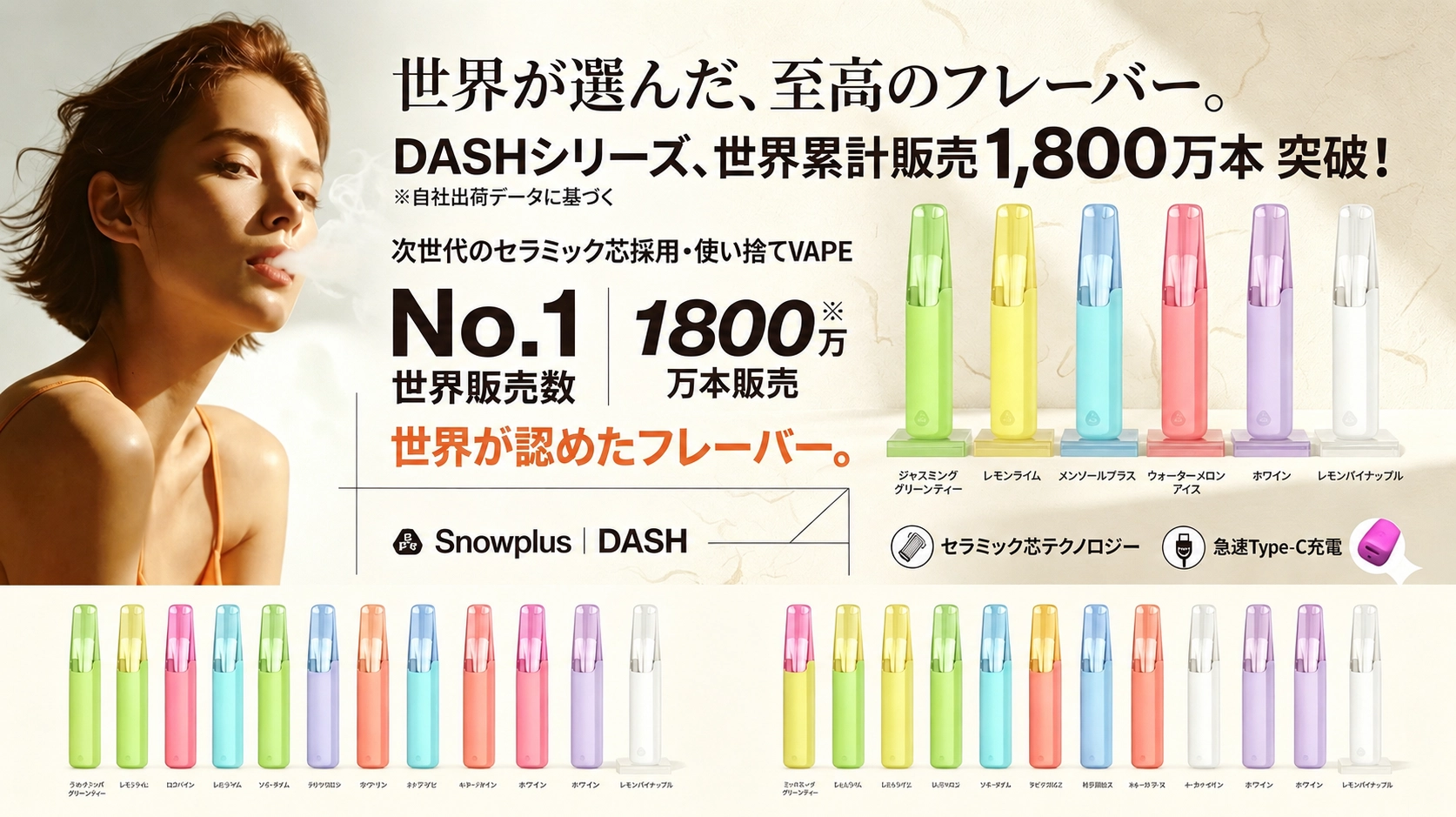 Snowplus Dash 4000回吸引
